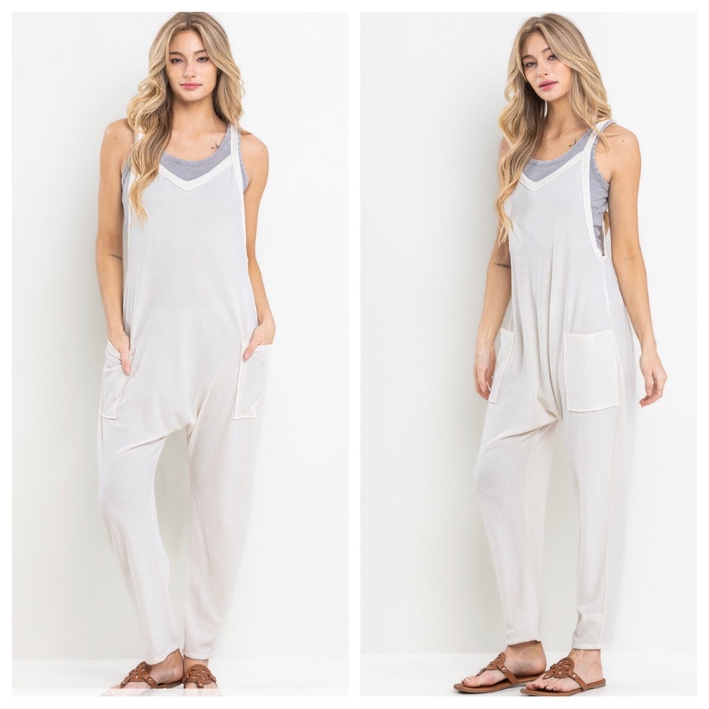 Fabulous Solid Harem Jumpsuit With Side Pockets